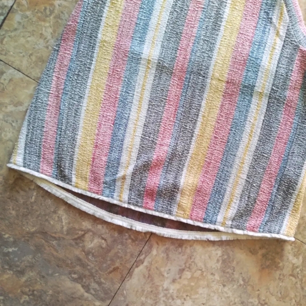 W5 Multicolor Striped High Neckline top, size M - Picture 4 of 7